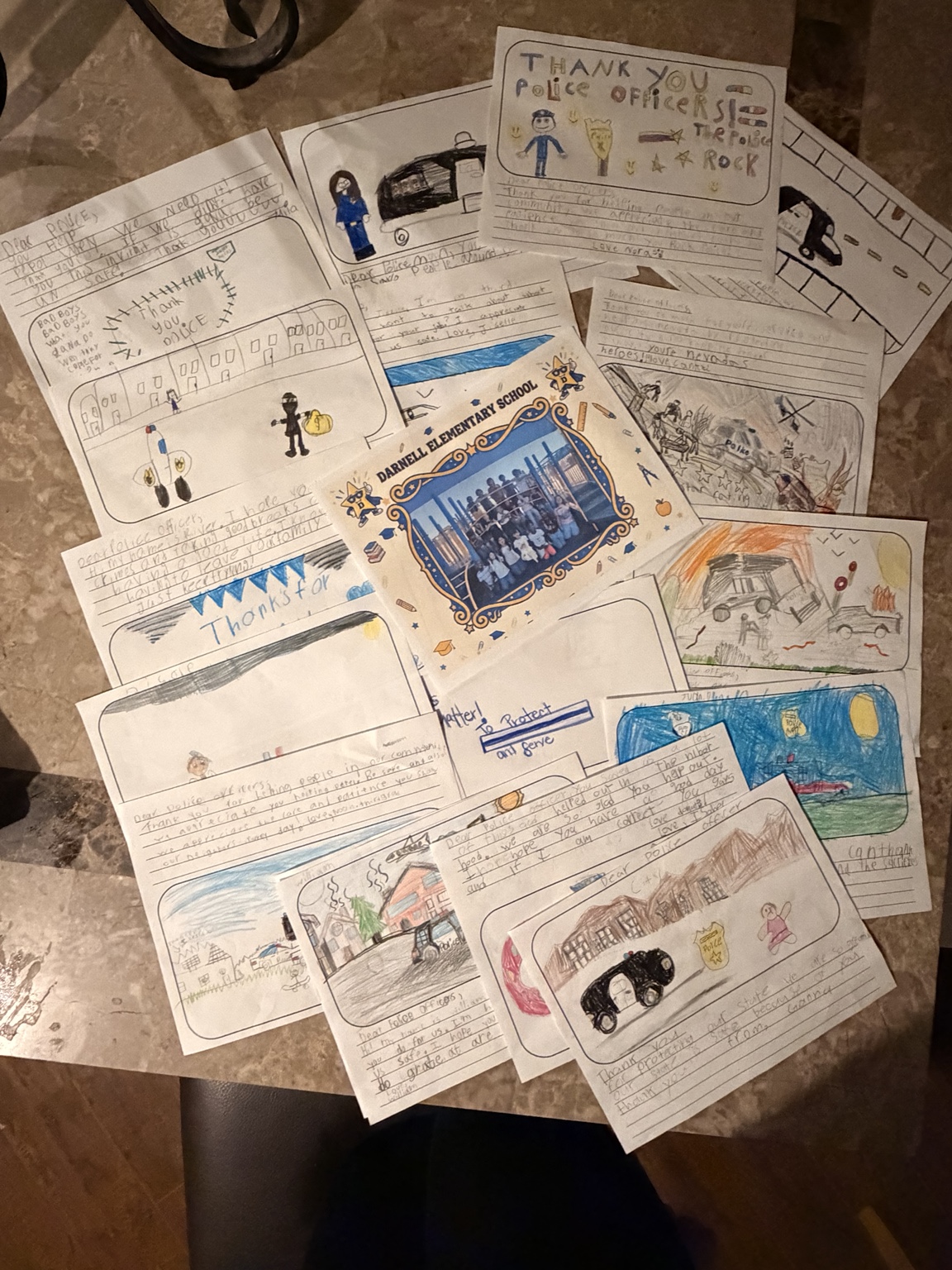 Student thank-you letters and first responder appreciation project, photo 2