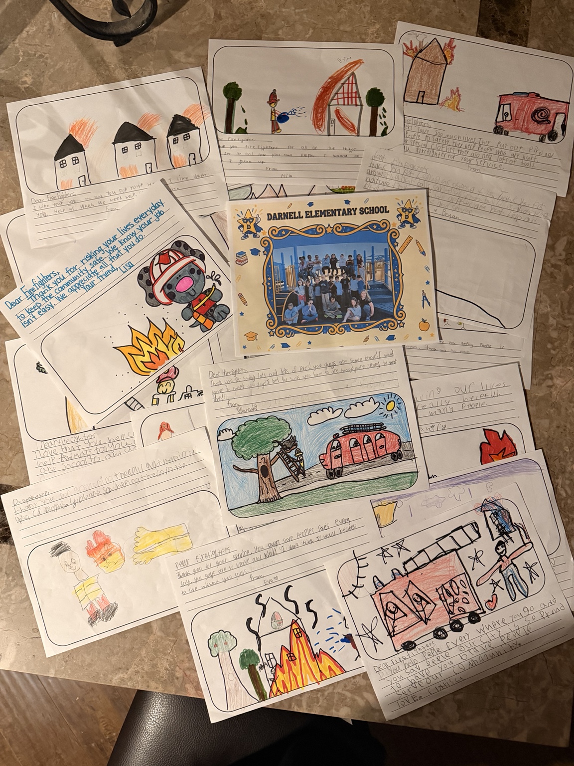 Student thank-you letters and first responder appreciation project, photo 4