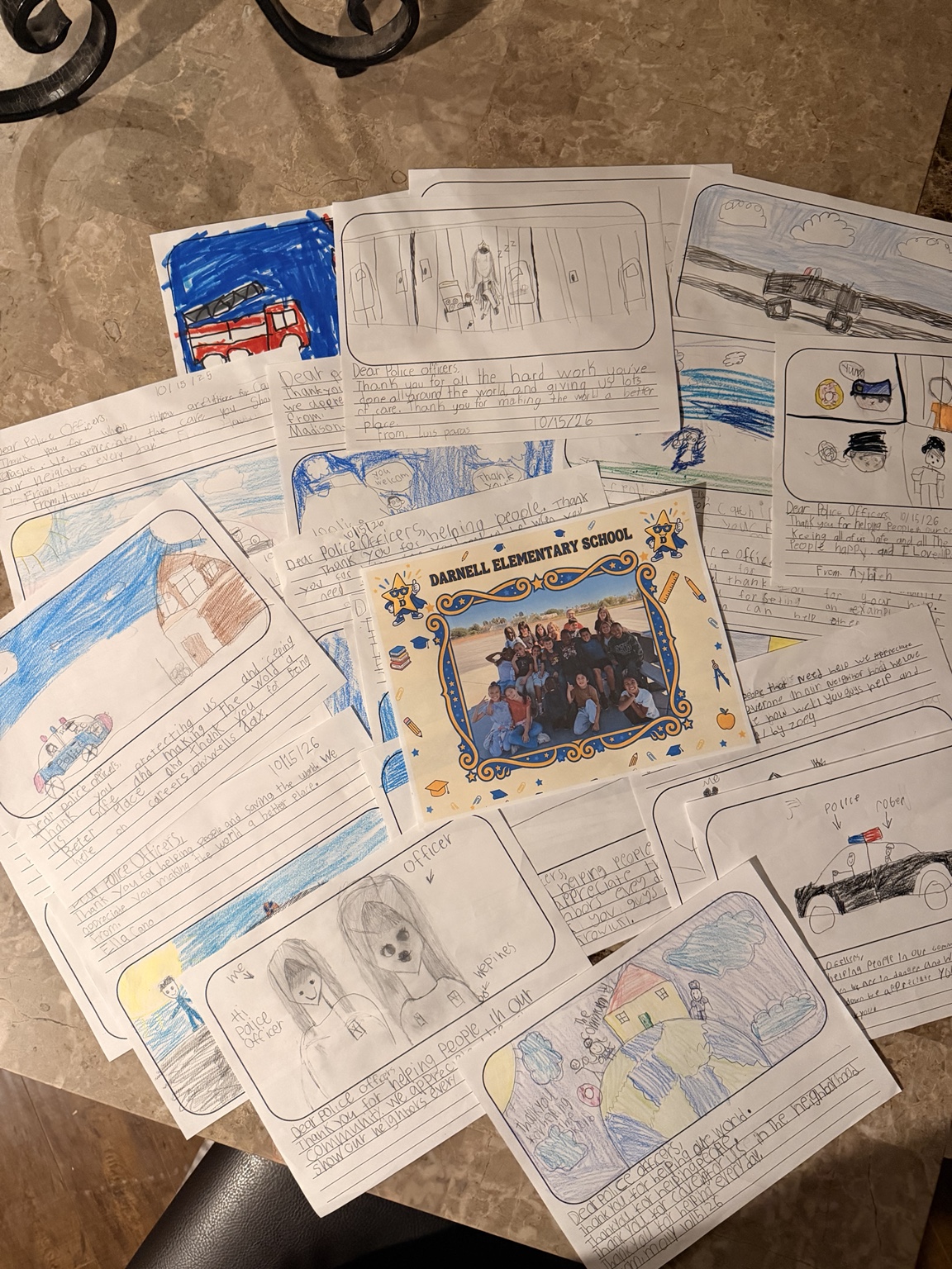 Student thank-you letters and first responder appreciation project, photo 6