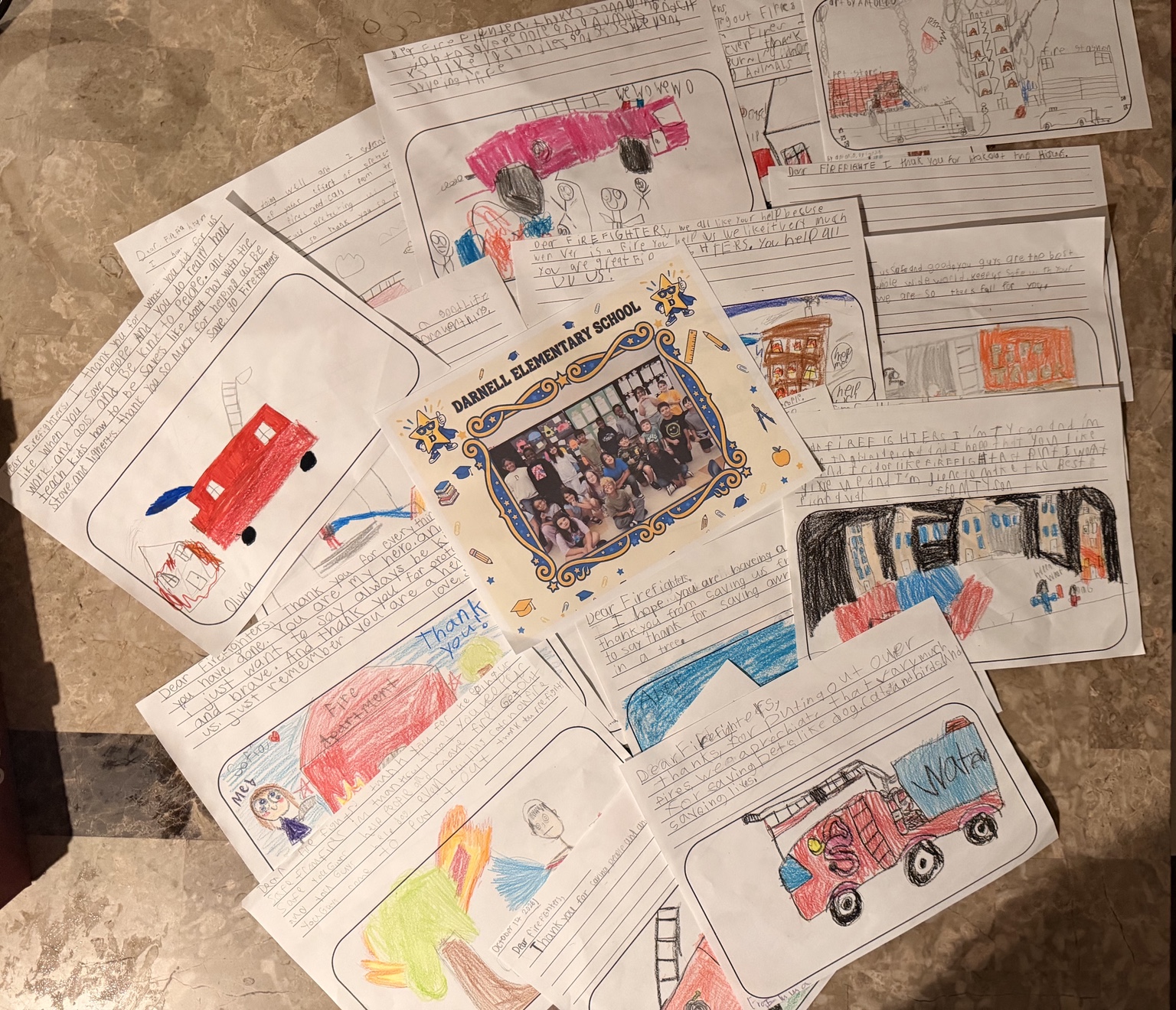 Student thank-you letters and first responder appreciation project, photo 8