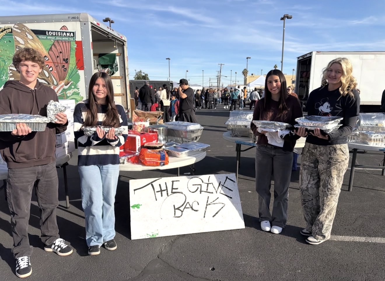 Creating a Giving Culture LV youth holding Thanksgiving meals at The Give Back